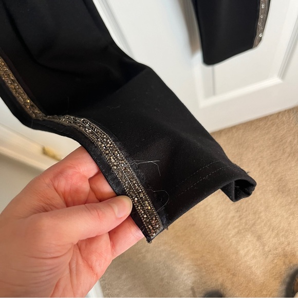 Black Zara trousers with beaded rhinestone stripe detail - Picture 8 of 8